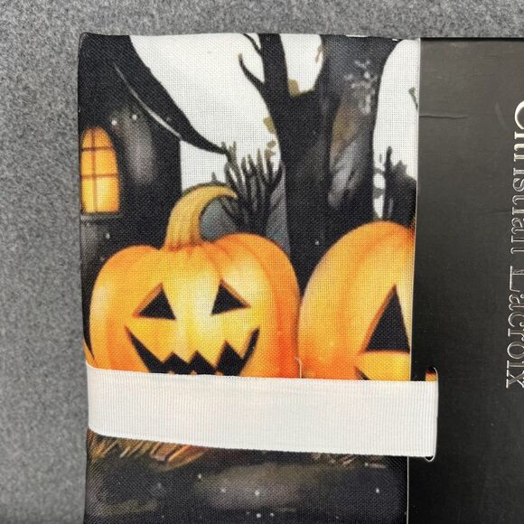 Christian Lacroix Halloween Tablecloth Haunted House Pumpkin Cat Oblong 60 X 84 - Picture 8 of 12